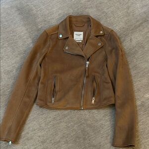 Abercrombie & Fitch Women's Tan Leather Jacket